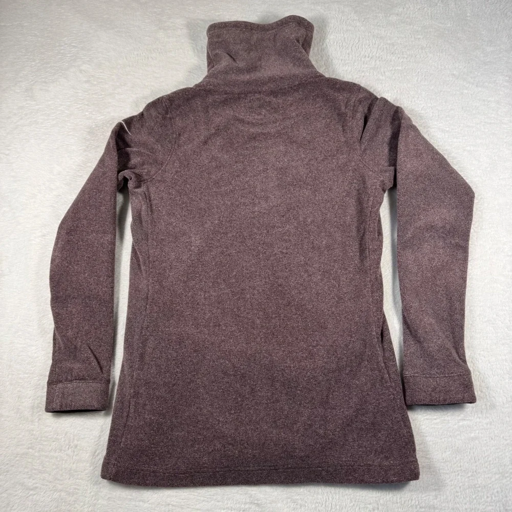 Nike Pullover Womens Small Purple Cowl Neck Dri-FIT Fleece‎ Embroidered Logo Zip